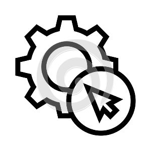 Setting pointer vector line icon