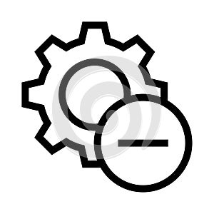 Setting remove vector line icon