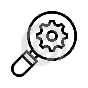 Setting search vector line icon