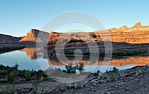 Colorado River Sunset Reflections near Moab