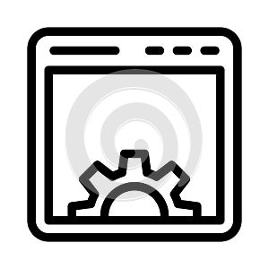 Setting thin line vector icon