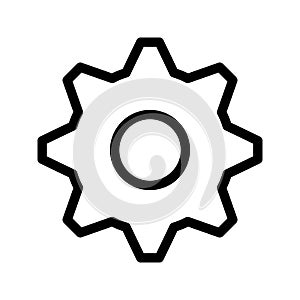 Setting thin line vector icon