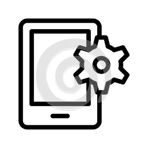 Setting thin line vector icon