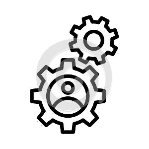 Setting thin line vector icon