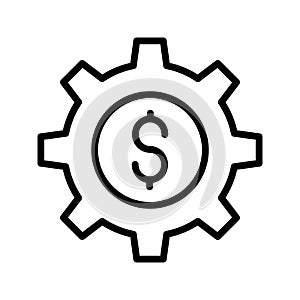 Setting thin line vector icon