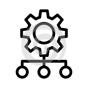 Setting thin line vector icon