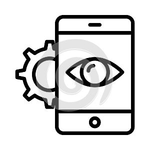 Setting thin linet vector icon