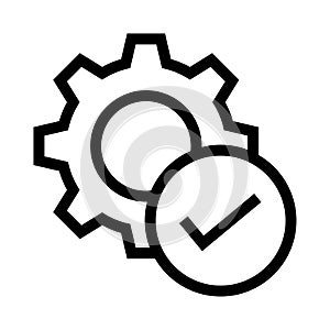 Setting tick vector line icon