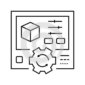 setting ugc line icon vector illustration