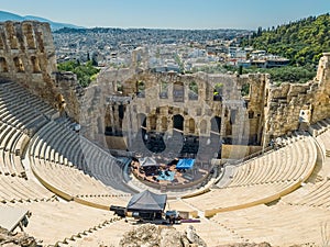 Setting Up Event at Odeon of Herodes Atticus