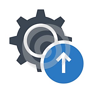 Setting upload glyphs double color icon