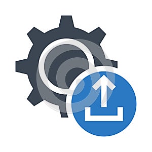 Setting upload glyphs double color icon