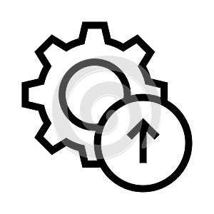 Setting upload vector line icon