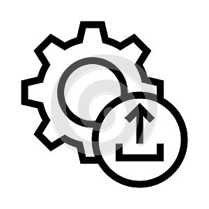 Setting upload vector line icon