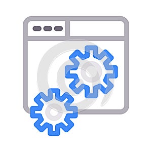 Setting vector color line icon