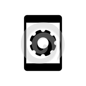 Setting vector glyph flat icon