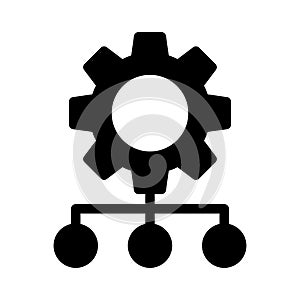 Setting glyph flat vector icon