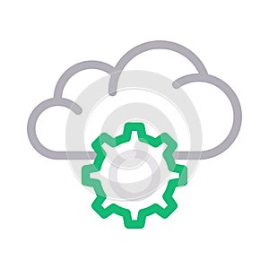 Setting colour line vector icon