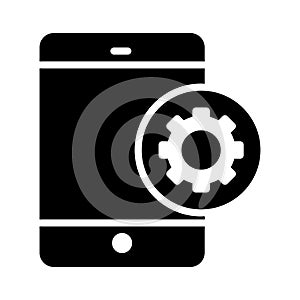 Setting glyph flat vector icon