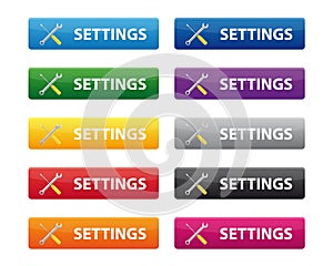 Settings buttons