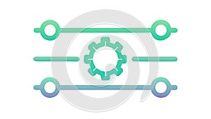 Settings Controls: Gear Icon for Preferences Adjustments, vector design Generative AI