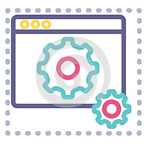 Settings development, icon