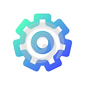 Settings gear pixel perfect gradient linear ui icon