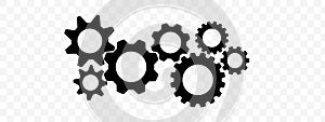 Settings gears ,cogs, flat icon for apps and websites