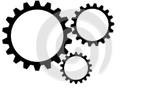 Settings gears cogs flat icon for apps and websites