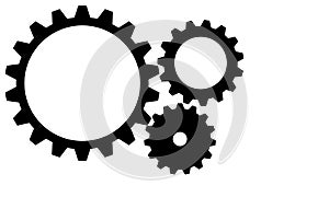 Settings gears cogs flat icon for apps and websites