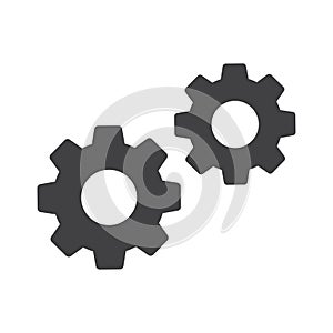 Settings gears icon isolated vector illustration