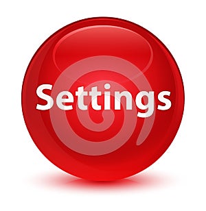 Settings glassy red round button