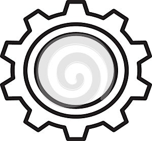 settings icon black and white . Vector graphics
