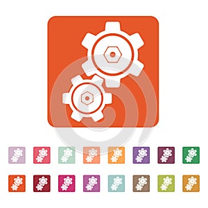 The settings icon. Gears symbol.