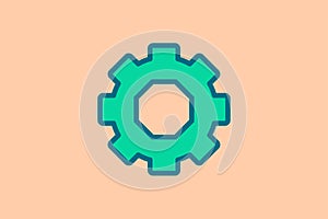 Settings icon. icon related to UI elements. suitable for web site, app, user interfaces,element, printable etc. flat line icon