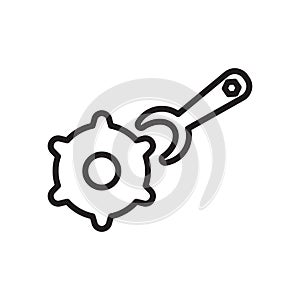 Settings icon vector isolated on white background, Settings sign