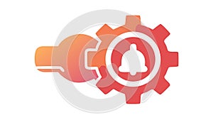 Settings Notification Icon, vector design Generative AI