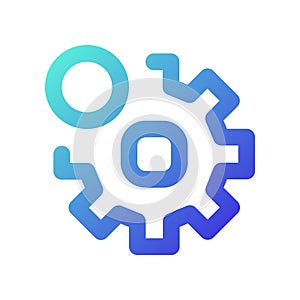 Settings notification pixel perfect gradient linear ui icon