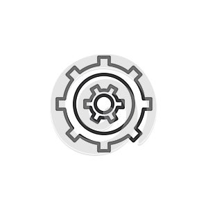 Settings optimization outline icon