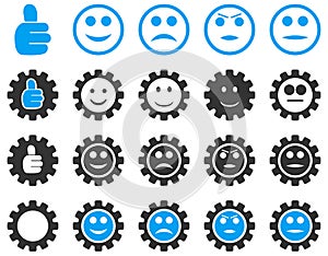 Settings and Smile Gears Icons