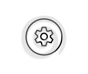 Settings symbol icon wheel technology outline