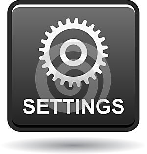 Settings web button black