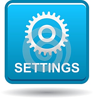 Settings web button blue