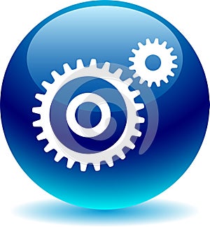 Settings web button blue