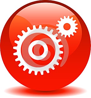 Settings web button red