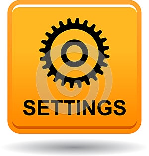 Settings web button orange