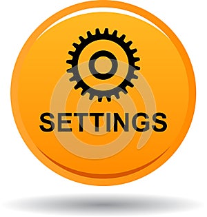 Settings web button orange