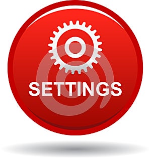 Settings web button red