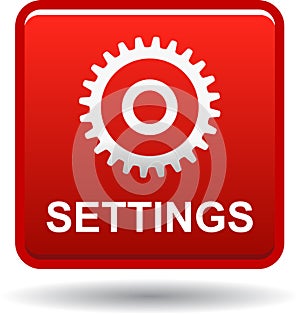 Settings web button red