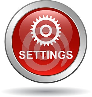 Settings web button red